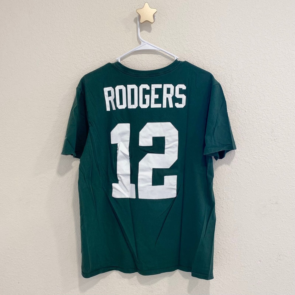 Nike The Nike Tee Aaron Rodgers 12 NFL Football Athletic Cut T-Shirt Size M